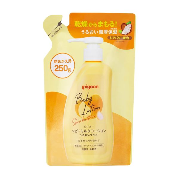 【個数:30個】4902508084055 【30個入】 直送 代引不可・他メーカー同梱不可 ピジョン ベビーミルクローションうるおいプラス 1034224 250G・ツメカエ