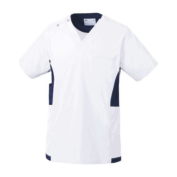 【個数：1個】4941170353274 直送 代引不可・他メーカー同梱不可 チトセ スクラブ 男女兼用 5L MZ−0181−C1 ホワイト