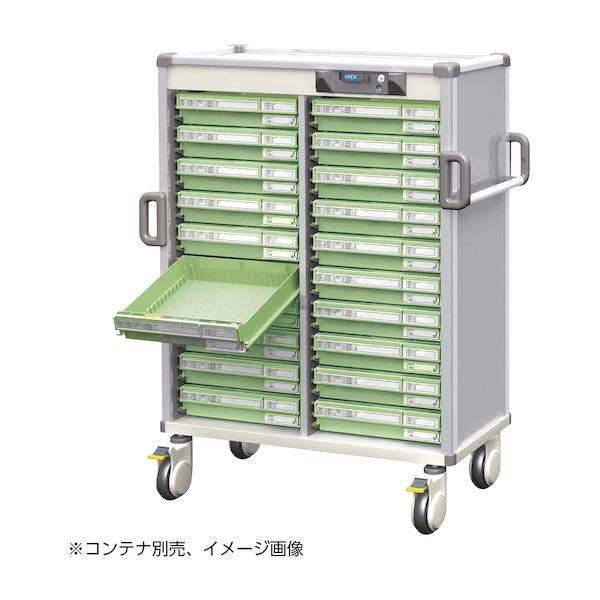 【個数：1個】MCR386HT(ホワイト) 直送 代引不可・他メーカー同梱不可 河淳 Nカート与薬ワイド 2列12段 MCR386HT ホワイト