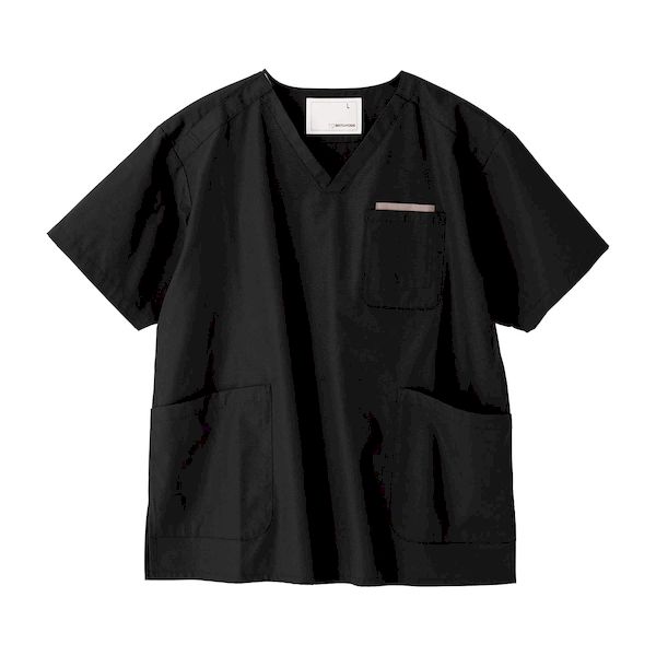 【個数：1個】4535847029212 直送 代引不可・他メーカー同梱不可 松吉医科器械 マツヨシ スクラブ トップス LL MY−NS0820BK ブラック(4)