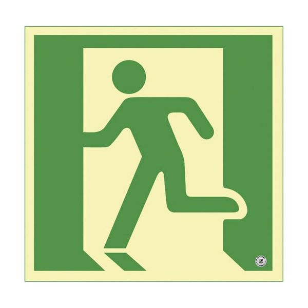 【個数：1個】360815(チクコウSN-2815) 直送 代引不可・他メーカー同梱不可 日本緑十字社 高輝度蓄光避難誘導標識 非常口200 360815 チクコウSN−2815 360815(チクコウSN2815)
