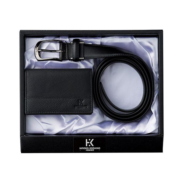 【個数：1個】22519407 直送 代引不可・他メーカー同梱不可 ヒロココシノ・オム ベルト＆名刺入セット