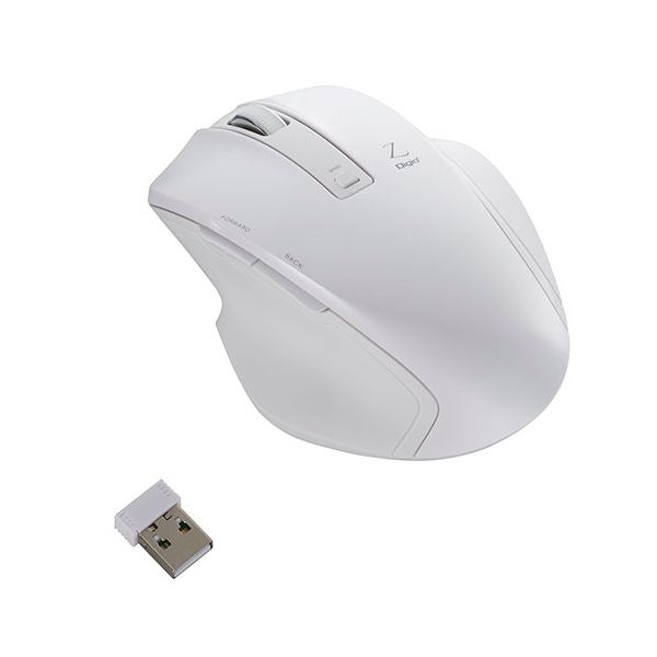 【個数:1個】MUS-RKF129W 直送 代引不可・他メーカー同梱不可 Digio デジオ 無線5ボタンBlueLEDマウス ホワイト MUSRKF129W
