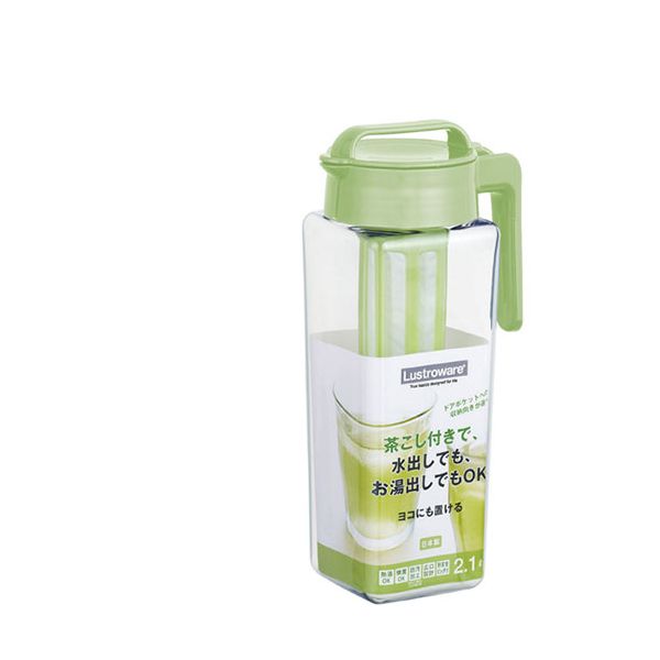 【個数：1個】K-1298MC 直送 代引不可・他メーカー同梱不可 岩崎工業 タテヨコ・茶こし付スクエアピッチャー2．1 MC K1298MC