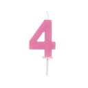 【個数:1個】D-6176 直送 代引不可・他メーカー同梱不可 パール金属 ラフィネ バースデー数字キャンドル4 D6176
