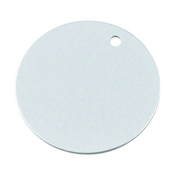 緑十字 158070 バルブ開閉札 無地タイプ 特15−143 80mmΦ 両面ニス加工 アルミ製