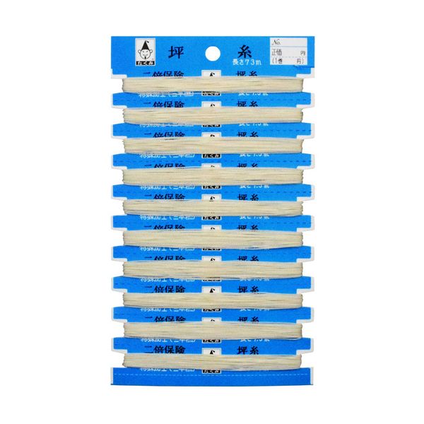 【商品説明】【特長】●伸びにくく正確な墨打ちができます。【用途】●スミツボ用替糸【仕様】●品名：純絹坪糸　23号●色：生成り色●糸長さ(m)：約73●線径(mm)：約0.6●縦(mm)：195●横(mm)：113●厚さ(mm)：約9●カード...