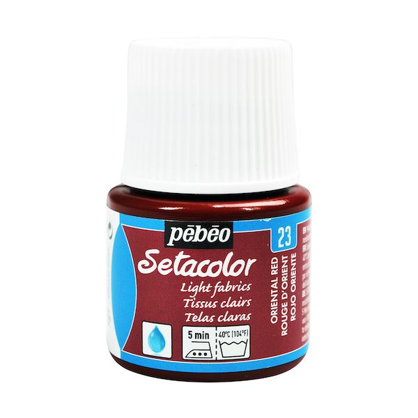 ペベオ 329023 布用水性アクリル絵具セタカラー透明色 45ml オリエンタルレッド