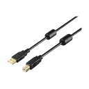 バッファロー BU2ABF20BK USB2.0 A to B フェライトコア付ケーブル 2.0m ブラック