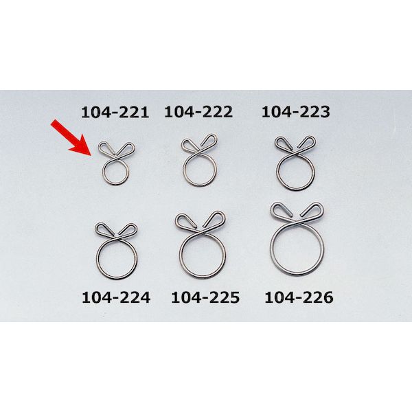 キジマ KIJIMA 104-221 ホースクリップ Aタイプ 6ミリ 10ケイリ 104221 汎用 ステンレス キジマホース..
