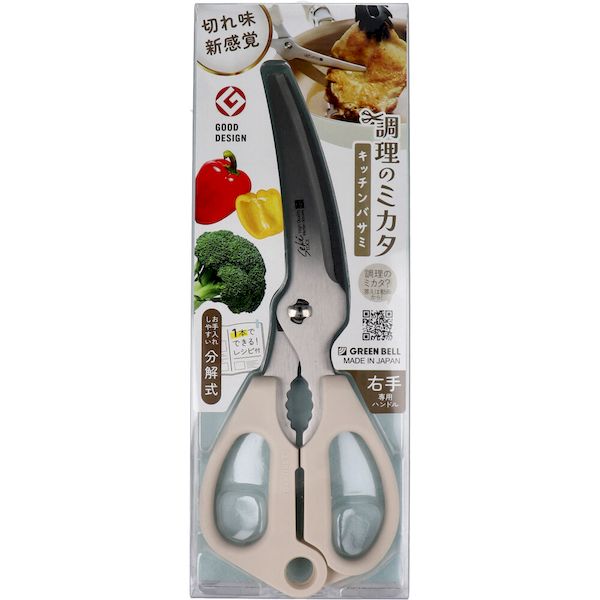 【商品説明】【品質表示】刃部：ステンレス刃物鋼ハンドル：熱可塑性エラストマー【商品全長／重量】L220mm／120g切れ味新感覚！●刃物が分厚く広いので切れ味がアップしました。従来品よりも刃幅を分厚く、広く改良したことでスパっと切れる「切れ味のよさ」を実現しました。(※グリーンベル社比)●長さの違う上下の刃でし生じる、引き切り効果。長い上のカーブ刃と短い下のカーブ刃。上の刃の長さに合わせるため、刃を引くように閉じることで生じる「引き切り効果」軽く鋭い切れ味が実現しました。●簡単に分解できるから、お手入れラクラク！接合部まできれいに洗えます。※分解する時は危険ですので、歯に直接手を触れないで下さい。●食器洗浄機対応。●右手専用ハンドル。【注意】・本品は刃物です。取り扱いには十分注意してご使用ください。・キッチンはさみとしてご使用の際は、使用前に食器洗剤でよく洗ってからお使いください。※金属タワシや磨き粉で洗うと傷がつきます。・ハンドルに洗剤などが付着していると握ったときに手が滑り大変危険です。使用後のお手入れをきちんとするよう心掛けてください。・火のそばに置かないでください。樹脂が溶けたり燃える恐れがあります。・はさみは錆びにくいはステンレス製ですが、汚れや水分が付着したまま放置しますとサビの原因となりますので、使用後は水分を良く拭き取って自然乾燥させてください。・小さなお子様の手の届かない所に保管してしてください。類似商品はこちらパール金属 C-952 シーズナルチョイス か447円4947523811989 カーブ刃のカニバサ1,123円パール金属 C-965 シーズナルチョイス キ469円4964496315313 シルキー 業務用昆2,921円直送 代引不可・他メーカー同梱不可 貝印 493,361円パール金属 CC-1624 Simple us660円パール金属 CC-1625 Simple us637円パール金属 CC-1626 Simple us738円パール金属 UH-4710 カーブ 万能キッチ1,471円パール金属 C-3746 便利小物 洗えるキッ771円4947523990318 キッチンシボレー 1,039円4971884725401 浜内千波のキッチ18,991円