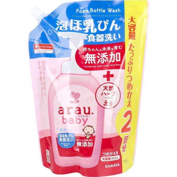 4973512259623 arau． アラウベビー 泡ほ乳びん食器洗い 詰替用 900mL【キャンセル不可】