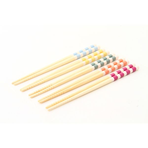 (LINEクーポン有)【個数:10個】不二貿易 4953980109408 【10個入】 直送 代引不可・他メーカー同梱不可 お箸5本セット ボーダー [3]