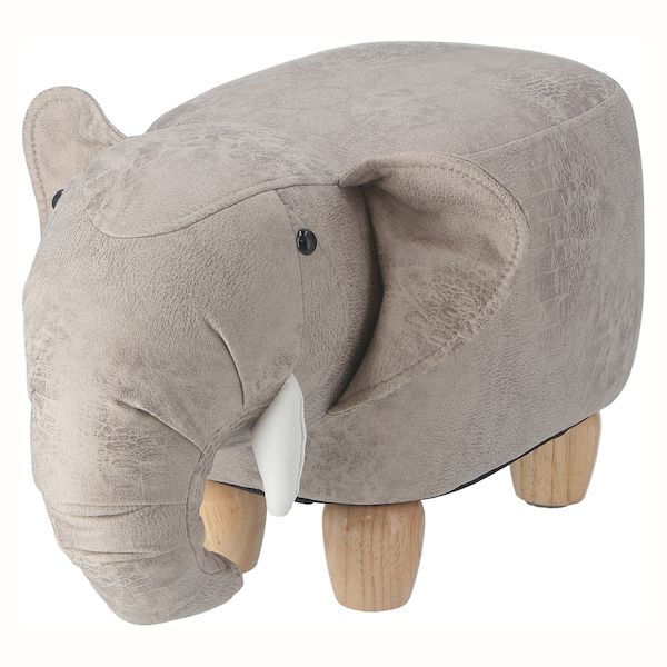 【個数：1個】不二貿易 4953980167439 直送 代引不可・他メーカー同梱不可 アニマルスツール キュートサイズ ゾウ ライトグレー