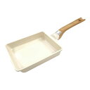 ASLA801 軽くて使いやすいホワイトセラミック エッグパン15cm×18cm