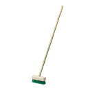 4949362381166 カンダ 竹柄デッキブラシ ナイロン 清掃用品 ホウキ ベランダ掃除 廊下掃除 階段掃除 業務用 木製(3)