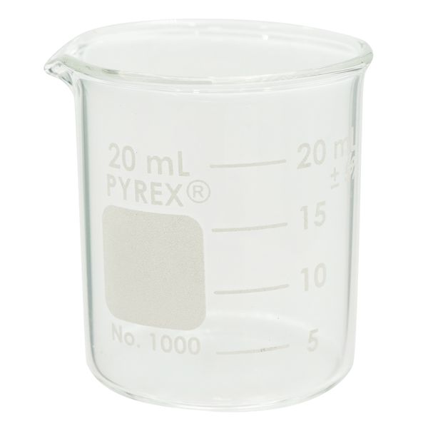 (LINEクーポン有)2-9425-22 ビーカー PYREX 20mL 1000J-20 2942522
