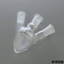4-6357-03 三口梨型フラスコ 25ml 摺合15/25 FP3-25-1525 4635703