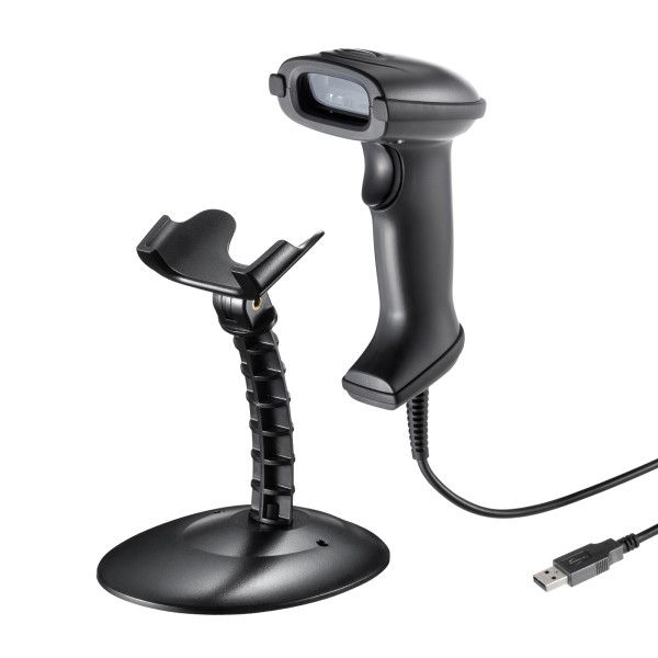 【11/25限定！抽選で最大100％ポイントバック】サンワサプライ BCR-1D9BK 1次元CCDバーコードリーダー ..