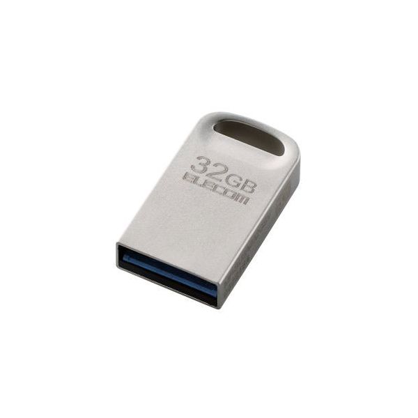【個数：1個】MF-SU3A032GSV 直送 代引不可・他メーカー同梱不可 エレコム USBメモリ 32GB USB3．2 Gen1 ／3．1 Gen1 ／3．0／2．0 シルバー MFSU3A032GSV