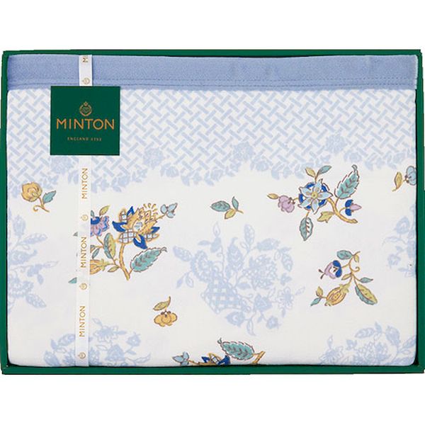 【個数：1個】B1148554 直送 代引不可・他メーカー同梱不可 ミントン ソフトコットンケット ブルー 140×200cm