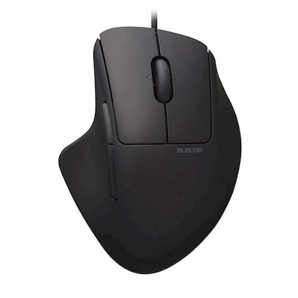【個数：1個】M-SH31UBSKBK 直送 代引不可・他メーカー同梱不可 エレコム 有線接続Sサイズマウス SHELLPHA チルト機能付き7ボタン ブラック MSH31UBSKBK