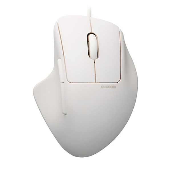 【個数：1個】M-SH31UBSKWH 直送 代引不可・他メーカー同梱不可 エレコム 有線接続Sサイズマウス SHELLPHA チルト機能付き7ボタン ホワイト MSH31UBSKWH