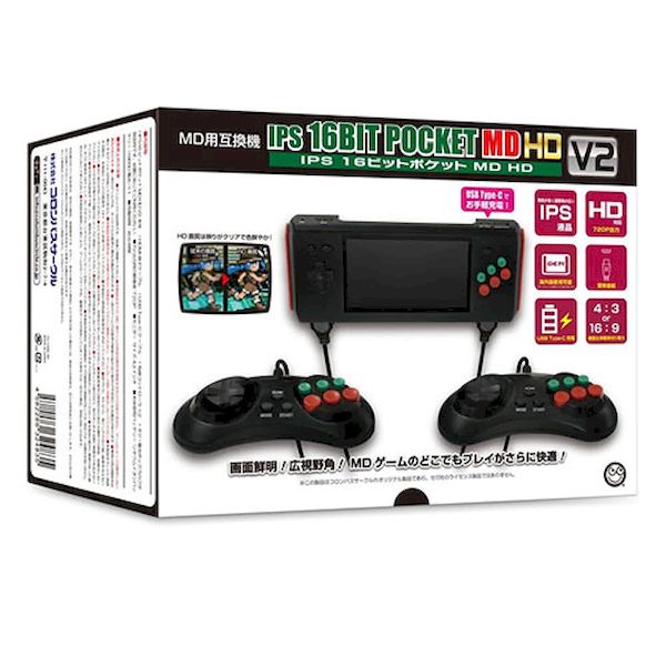 【個数：1個】CC-I16M2-BK 直送 代引不可・他メーカー同梱不可 コロンバスサークル IPS 16ビットポケットMD HD V2 MD互換機 CCI16M2BK