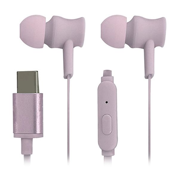 【個数：1個】IMEWP01PU 直送 代引不可・他メーカー同梱不可 インプリンク Type-C 有線イヤホン ポーチ付 パープル