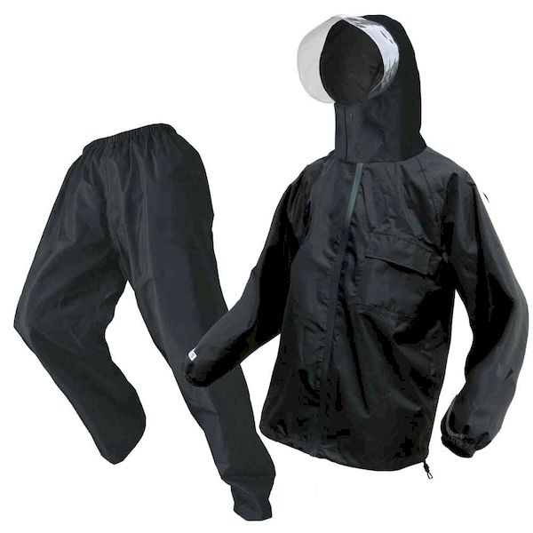 富士手袋工業 FUJITE 4907534377126 377−10 ブレリス超軽量透湿防水レインスーツ ブラック LL