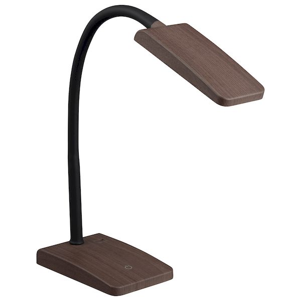 【12/5限定！抽選で最大100％ポイントバック】オーム電機 DS-LS20-T LEDデスクランプ ブルーライト20％カット／調光3段階／460Lm／昼白色／USBポート付／ブラウン木目調 DSLS20T