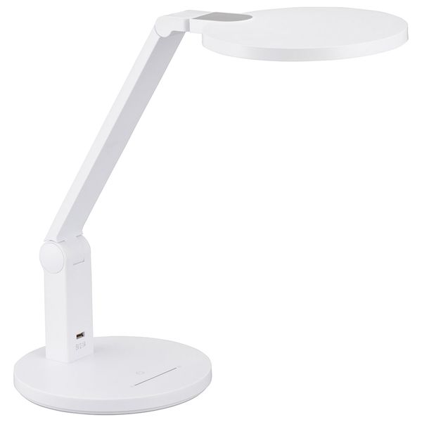 【12/5限定！抽選で最大100％ポイントバック】オーム電機 DS-LS78-W LEDデスクランプ ブルーライト20％カット／7段階調光／MAX850lm／Ra93／昼白色／ホワイト DSLS78W