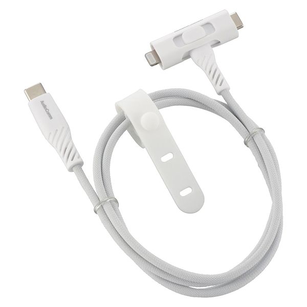 (LINEクーポン有)オーム電機 SMT-L10ST1815N さらさらUSBケーブル Lightning 18Wと...