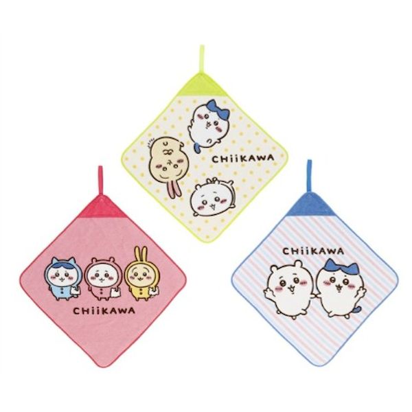 【10個入】 ちいかわ ループタオル 3枚組 26S チイカワ ループ付きタオル 3枚セット