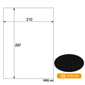 ヒサゴ RBU09A4 リップルボード薄口ブラックA4 リップルボードブラック 片面カラーボード HISAGO