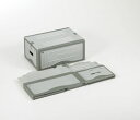 岐阜プラスチック工業 リスボックス25B【1個】 LGY/GY リスボックス25B【1個】 折りたたみ コンテナボックス 軽量 グレー ライトグレー 持ち手穴有り(3)
