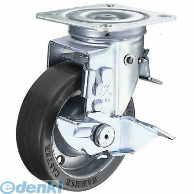 (LINEクーポン有)ハンマーキャスター 413F0S-WRB150 Sシリーズ方向規制自在SP付幅広ゴム車150mm【キャンセル不可】