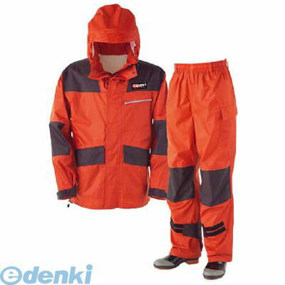 カジメイク KM001815L 仕事合羽 オーロラレッド 5L KAJIMEIKU