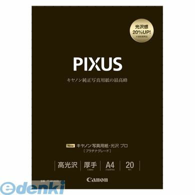 キヤノン CANON PT-201A420 キヤノン純正プリンタ用紙 写真用紙・光沢 プロ プラチナグレード 【20枚】 PT201A420 光沢プロ 印画紙タイプ キヤノン CANON PT-201A420 キヤノン純正プリンタ用紙 写真用紙・光沢 プロ プラチナグレード 【20枚】 PT201A420 光沢プロ 印画紙タイプ