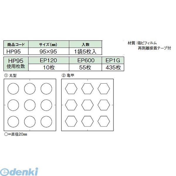 【個数：1個】日本ハートビル工業 HP95-1 直送 代引不可・他メーカー同梱不可 パターンシート 丸型【20..