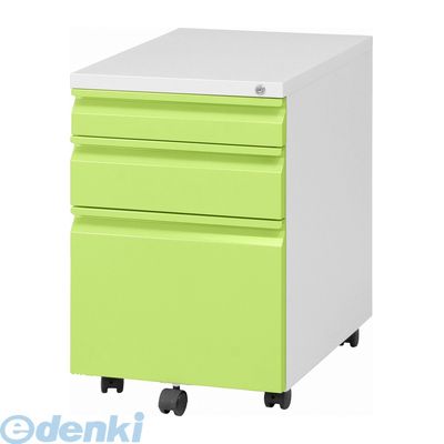 (LINEクーポン有)【個数：1個】不二貿易 4953980847119 直送 代引不可・他メーカー同梱不可 インキャビネット ルイン グリーン サイドチェスト デスクキャビネット デスクワゴン