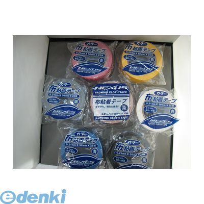 メクセス 50MMX25M 白 【30個入】 カラー布ガムテープ50MMX25M白