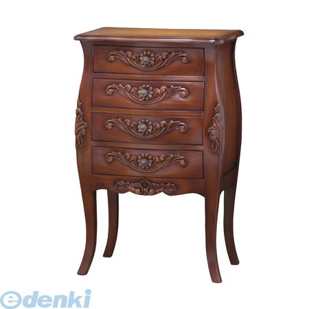 クロシオ 28574 直送 代引不可・他メーカー同梱不可 コモチェスト4D ブラウン