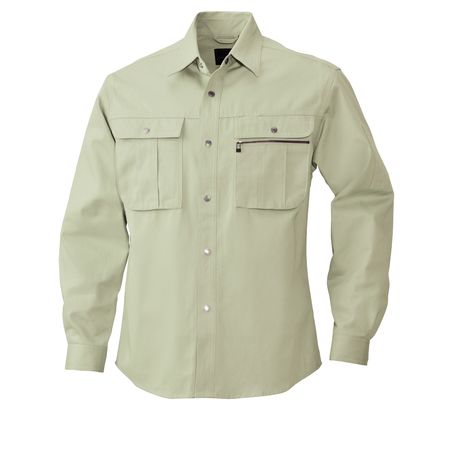 (LINEクーポン有)4532484337465 Early Bird 857 ナガソデシヤツ 色：アイボリー サイズ：EL