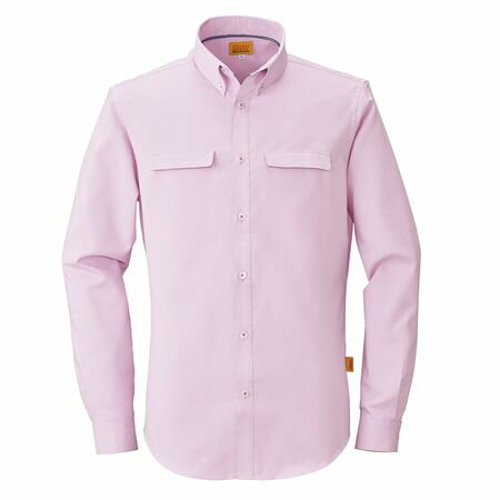 (LINEクーポン有)4930269237397 SMART WORK WEAR SW555 メンズ／レディース長袖シャツ 色：ピンク サイズ：EL
