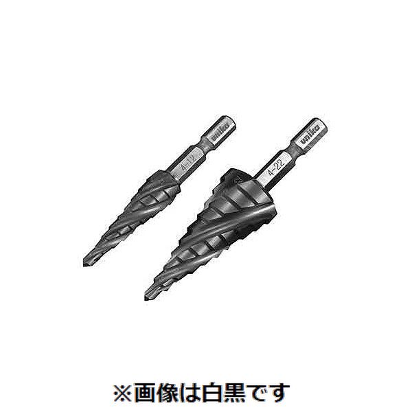 【商品説明】ステップドリル クワトロ（六角軸シャンク）●耐熱チタンコーティング（TIAlN）により切れ味が持続。●コバルトハイス鋼を採用し、高耐久性を確保。●4枚刃スパイラルで軽い切れ味と抜群の安定感を実現。●特殊シンニングにより、正確な位置決め性と食いつき良さを実現。◆有効長：4mm◆適合電動機：電気ドリル（600W以上）／充電ドリル／インパクトドライバー＜用途＞薄鉄板（2mm以下）・アルミ（2mm以下）・ステンレス（2mm以下※633は1.5mm）・木材・プラスチック類似商品はこちらSUNCO 4550445111947 直送 8,701円SUNCO 4550445111954 直送 14,187円SUNCO 4549638885345 直送 9,044円SUNCO 4549638885338 直送 9,044円UNIKA SPQ-412 ステップドリル ク3,287円SUNCO 4549638885208 直送 8,954円SUNCO 4548325455076 直送 5,126円SUNCO 4548325455090 直送 5,126円SUNCO 4548325455083 直送 5,126円SUNCO 4548325455137 直送 5,176円SUNCO 4548325455106 直送 5,176円SUNCO 4548325455144 直送 5,450円