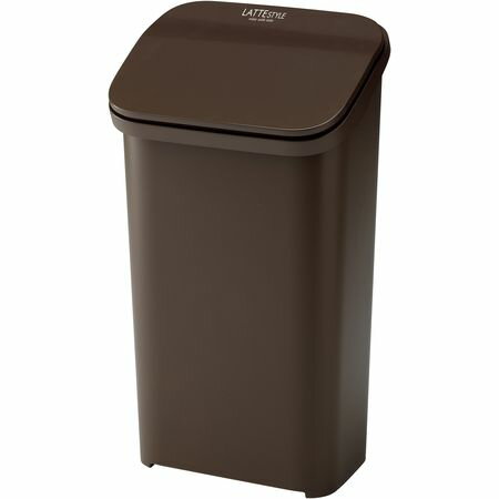 翌日出荷 直送 代引不可・他メーカー同梱不可 リス 4971881167174 ゴミ箱 ラテスタイル プッシュダストボックス 19L ブラウン BR【キャンセル不可】