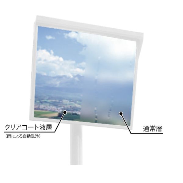 【個人宅配送不可】【個数:1個】信栄物産 AC68H-W 直送 代引不可・他メーカー同梱不可 クリアコートミラー 超親水性 AC68HW