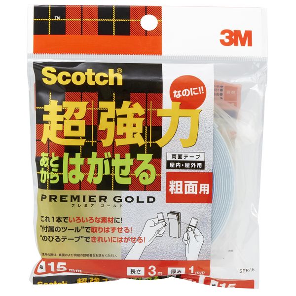 3M ꡼ SRR-15 ĶϤʤΤˤȤϤξ̥ơ ץߥ 15mm3m SRR15 å ȤϤĶξ̥ơ 15mmX3m