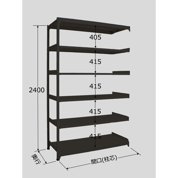 【商品説明】●組立ては支柱に差し込むだけの簡単組立構造です。 ●棚板は50mmピッチで移動可能です。収納に合わせて増減可能です。 ●用途に合わせて、何台でも連結が可能です。 ●樹脂製ベースキャップ使用により、床を傷つけにくくなっています。 ●間口(mm)：1490 ●奥行(mm)：302 ●高さ(mm)：2400 ●外寸法(間口×奥行×高さ)(mm)：1490×302×2400 ●棚板内寸・間口(mm)：1443 ●棚板内寸・奥行(mm)：282 ●棚段数(段)：6 ●棚ピッチ(mm)：50 ●耐荷重(kg/段)：150 ●総耐荷重(kg)：600 ●色：ブラック ●材質（本体）：スチール ●タイプ：連結 ●仕様：ボルトレス ●グリーン購入法：適合 ●RoHS指令(10物質対応)：対応 ●内容量：1台 ※個人宅への配達は不可です。 ※お客様のご都合により再配送の手配が発生した場合には別途費用が必要となりますのでご注意ください。スチール棚　書架類似商品はこちらサカエ SAKAE RLK-3516 直送 代43,475円サカエ SAKAE RLK-3747R 直送 77,057円サカエ SAKAE RLK-3746R 直送 67,886円サカエ SAKAE RLK-3547R 直送 65,969円サカエ SAKAE RLK-3727R 直送 62,269円サカエ SAKAE RLK-3546R 直送 57,836円サカエ SAKAE RLK-3527R 直送 55,508円サカエ SAKAE RLK-3717R 直送 54,989円サカエ SAKAE RLK-3726R 直送 54,829円サカエ SAKAE RLK-3347R 直送 50,756円サカエ SAKAE RLK-3526R 直送 48,813円サカエ SAKAE RLK-3716R 直送 48,320円